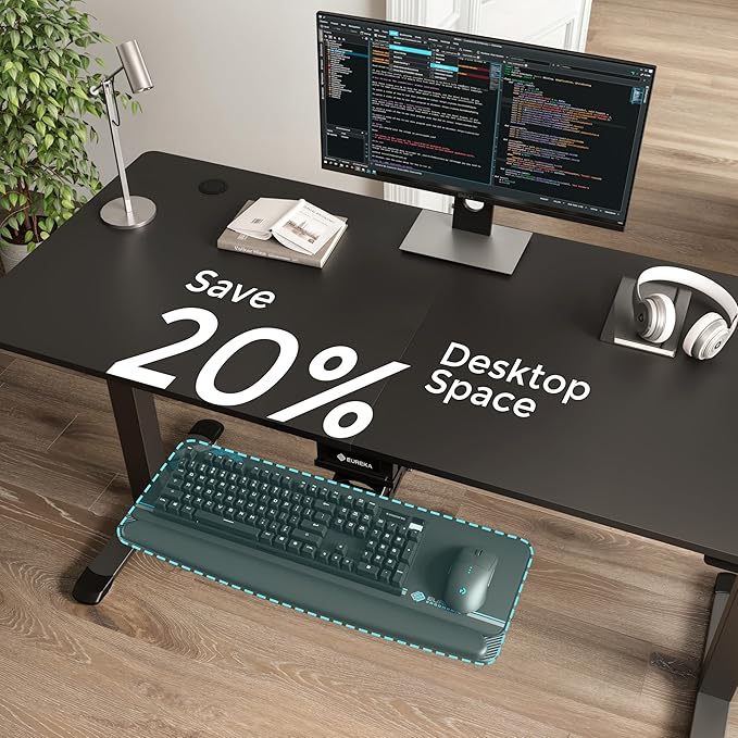 EUREKA ERGONOMIC Keyboard Tray Height Adjustable, Swivel Tilt Computer Keyboard - Image 6