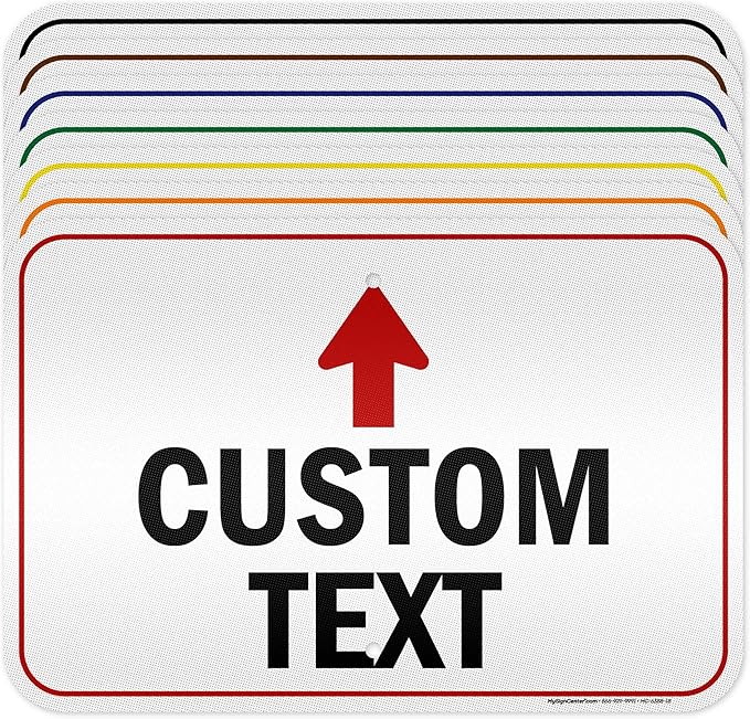 Custom Arrow Directional Sign, 12x18 Inches, 3M EGP Reflective, Rust Free .063 by MySignCenter