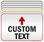 Custom Arrow Directional Sign, 12x18 Inches, 3M EGP Reflective, Rust Free .063 by MySignCenter