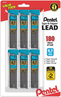 Pentel Super Hi-Polymer Refills, 0.7 mm Medium, 180 Pieces of Lead by PentelofAmerica