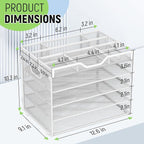 Docnest 5 Tier Mesh Desk Organizer- Letter Tray - Image 3