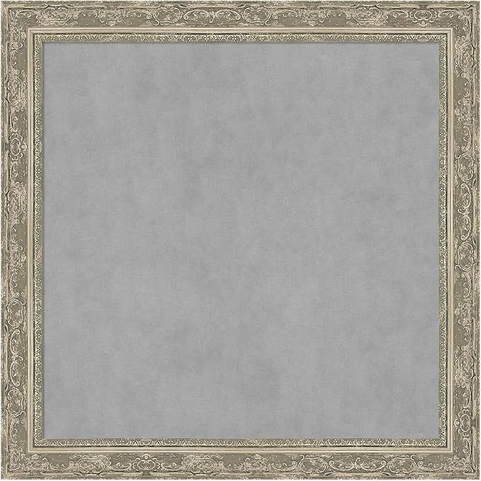 Amanti Art Silver Framed Magnetic Board 28x28 Medium Vision Board by AmantiArt