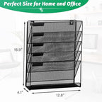EASEPRES Desk File Organizer Mesh 6-Tier, Hanging Wall Mount Document - Image 6