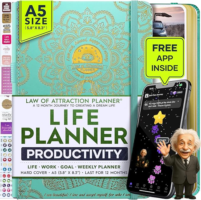 Life Planner - Undated Weekly & Monthly Planner, 12-Month Journey to Increase by FreedomMastery
