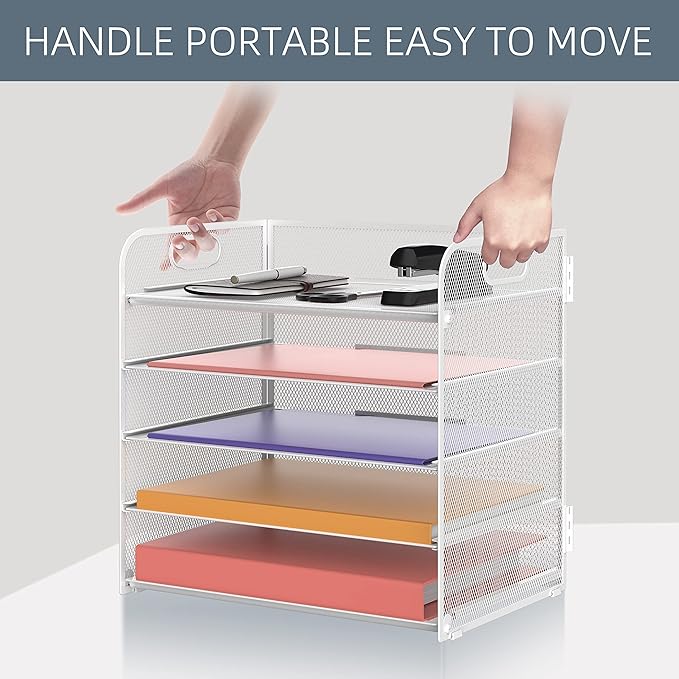Supeasy 5 Trays Paper Organizer Letter Tray - Image 7