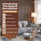 Avana Modern Acoustic Wood Wall Panels – 47.2 X 12.6 Inch Walnut Acoustic - Image 2