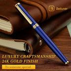 BEILUNER Blue Fountain Pen, Stunning Luxury Pens - Image 3