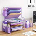 simple trending 7 tier desk file organizer, letter, main product view