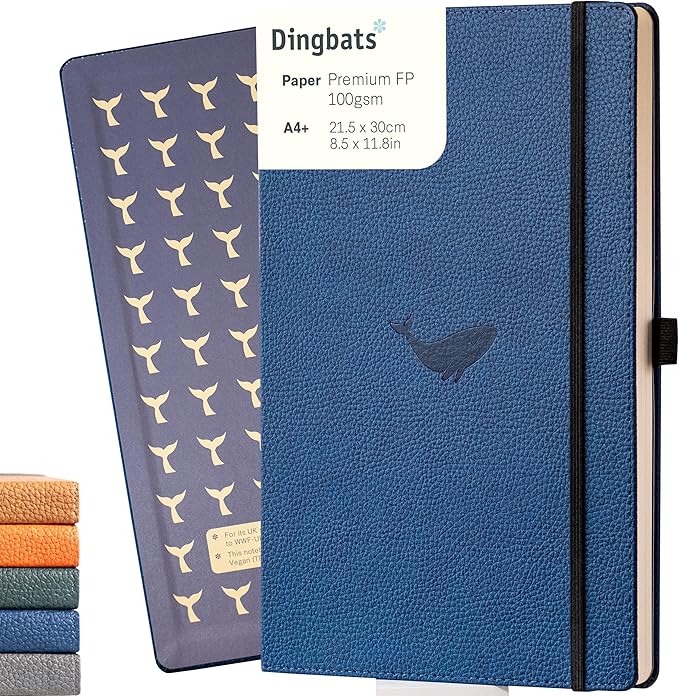 Dingbats* - Wildlife Lined Extra Large A4 Notebook - PU Leather Hardcover by DingbatsNotebooks