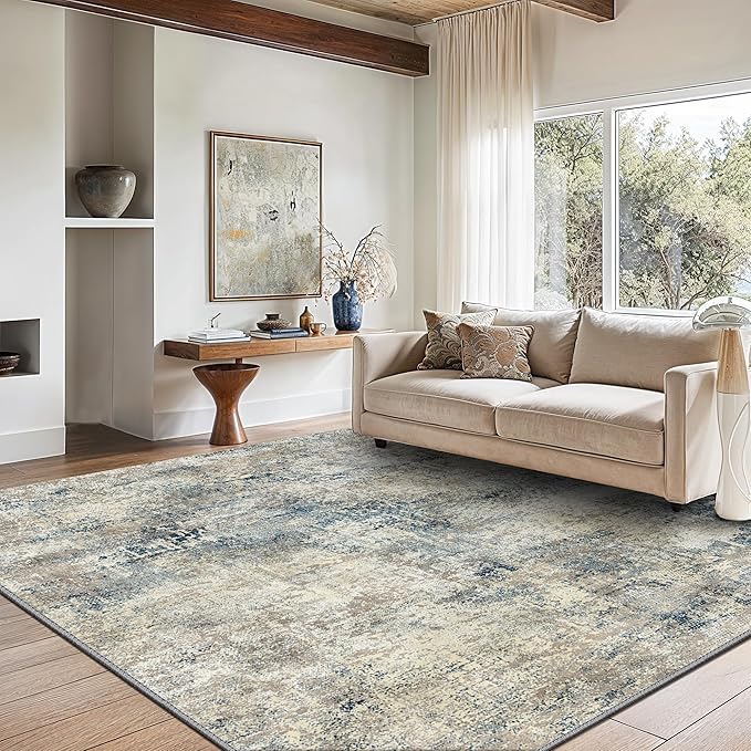 GENIMO Washable Area Rugs for Living Room, 10x12 Modern Non Slip Rugs, Low Pile - Image 2
