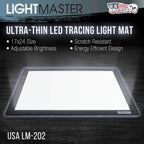 u.s. art supply lightmaster 17"x24" (a2) led lightbox shown in use