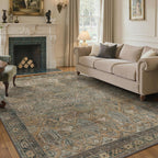GENIMO 8x10 Area Rugs for Living Room, Machine Washable Non Slip Vintage Rugs
