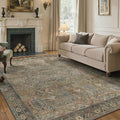 GENIMO 5x7 Area Rugs for Living Room, Machine Washable Non Slip Vintage Rugs by GENIMO