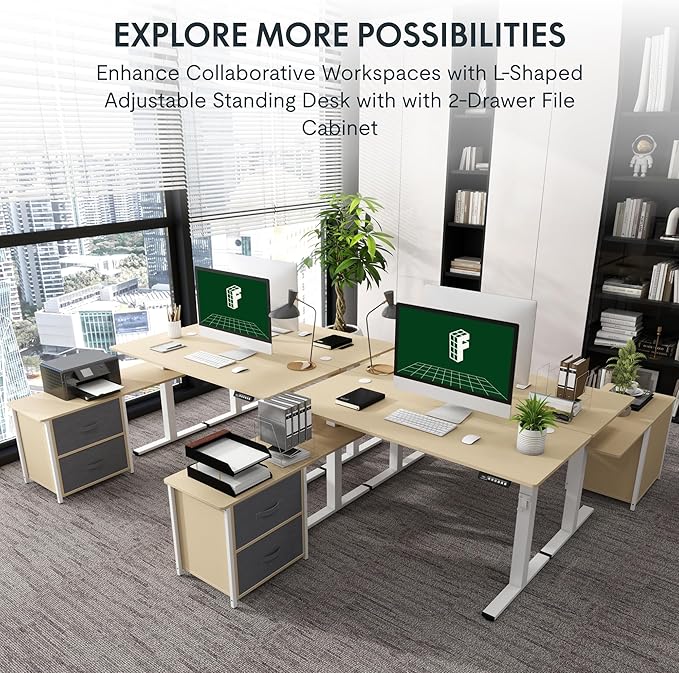 FLEXISPOT 63'' L Shaped Reversible Standing Desk - Image 9