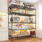 REIBII 45.8''W Steel Wire Shelving Unit, 5 Tier Adjustable Metal Storage Shelves - Image 4