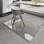 Koonmi Glass Chair Mat for Carpet, 30"x48" Thick Office Chair Mat | Tempered Glass Chair Mats with Round and Polished Edges, Smooth Rolling for Carpet Floor Protection, Scratch-Resistant