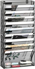 EasyPAG Wall File Holder 10 Tier Mesh Hanging Folder Organizer by EasyPAG