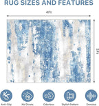 Office Chair Mat for Hardwood Tile Floor, Abstract 36"X 48" Desk Mats for - Image 9