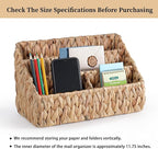 DINGTAI Natural Farmhouse Desk Organizers and Storage, Large Countertop Mail - Image 6