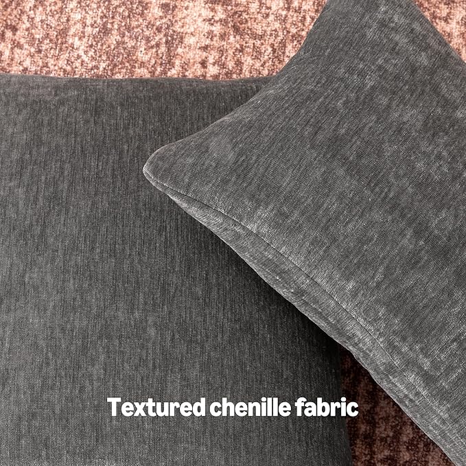 Amazon Basics Chenille Throw Pillow Covers, Home Decor Cushion Cover - Image 3