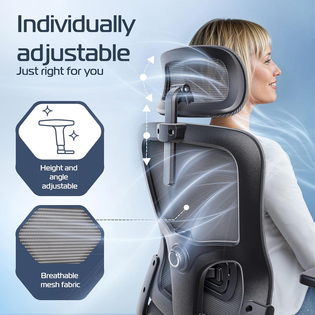 ergonomic office chair comfy [#1 in tests], side view