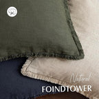 Foindtower Set of 2 Decorative Linen Fringe Lumbar Throw Pillow Covers Boho - Image 4