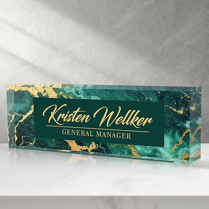 Custom Office Name Plate for Desk, Desk Name Plate Personalized, Personalized by Unknown