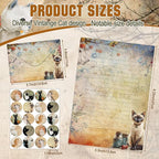TaoBary 160 Pcs Stationery Paper Set 50 Double Sided Stationery Papers - Image 4