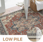 GENIMO 8x10 Area Rugs for Living Room, Machine Washable Non Slip Vintage Rugs - Image 5