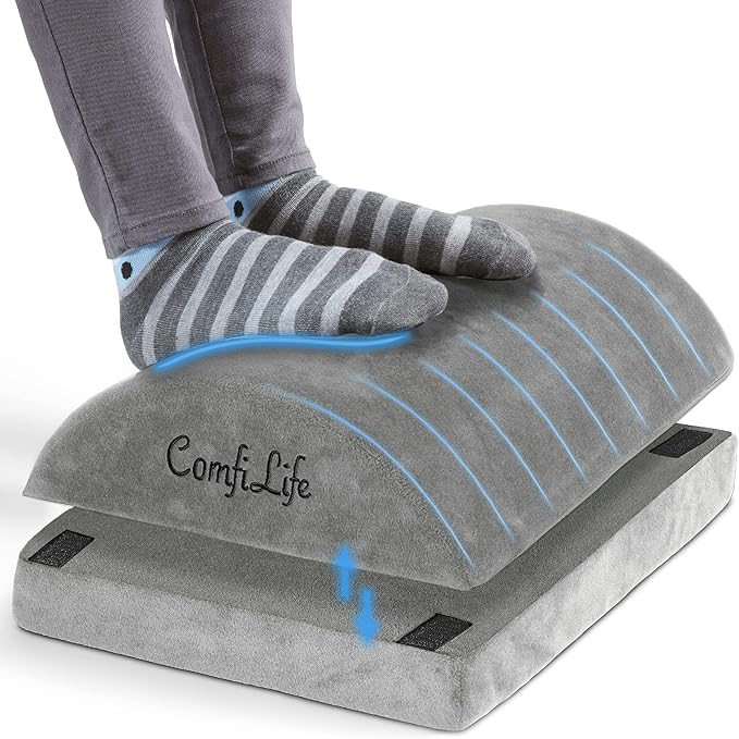 ComfiLife Foot Rest for Under Desk at Work – Adjustable Height Memory Foam Foot by ComfiLife