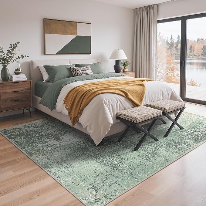 GENIMO Washable Area Rugs for Living Room, 8x10 Modern Non Slip Rugs, Low Pile - Image 3