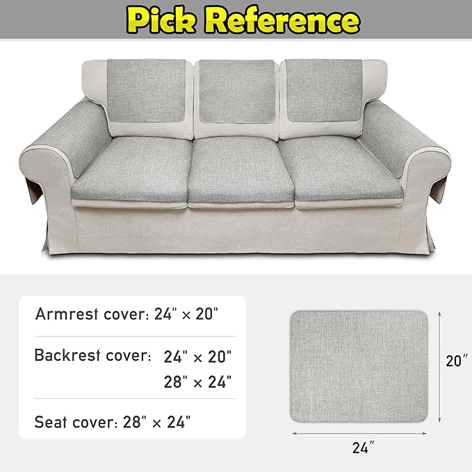 Couch Arm Covers, Waterproof Armrest Cover - Image 6