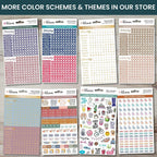 bloom daily planners Vintage Teacher Planner Stickers - School Themed Planning Stickers for Teachers, Educators, Homeschoolers - 6 Sheets/430 Stickers