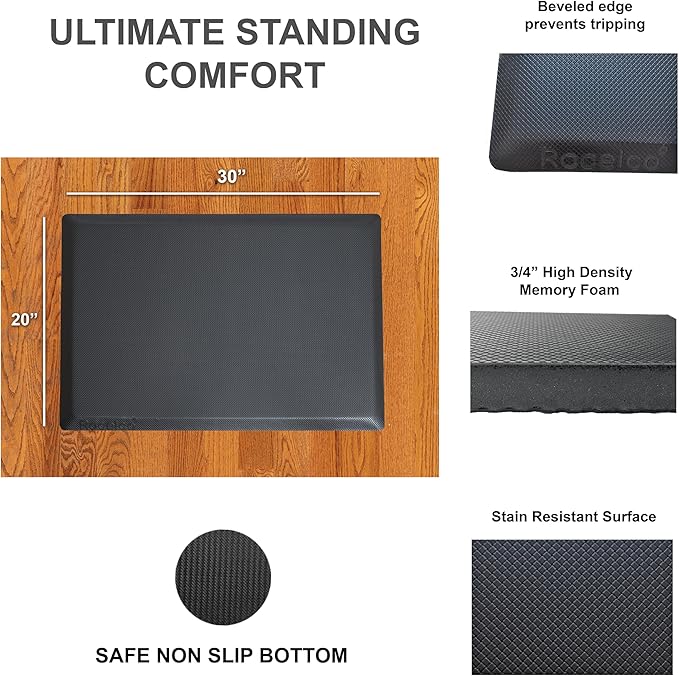 Rocelco 37.5" Height Adjustable Standing Desk Converter - Image 7
