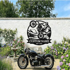 Custom Motorcycle Metal Signs Personalized Dirt Biker Name Sign Custom Garage - Image 5
