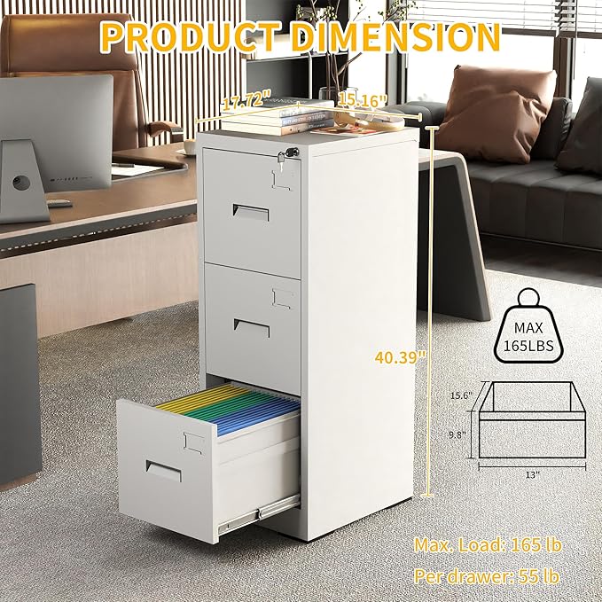 Reegangfa 3-Drawer File Cabinet - Image 3