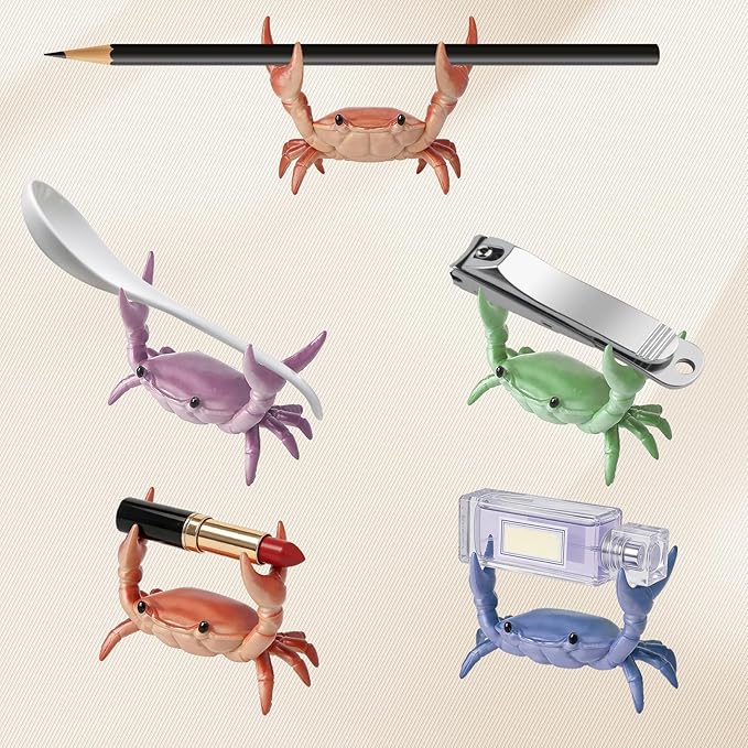 4PCS Desk Crab Pen Holder, Creative Crab Pen Holder, New Cute Crab-Shaped Pen - Image 5