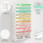 Lavatino 10-Tier Hanging File Organizer, Wall Mount File Holder - Image 3