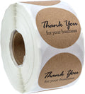 Brown Kraft Script Thank You for Your Business Stickers / 500 Crafter Packaging Gratitude Labels Roll/Small Business Appreciation Decals / 1.5" Round Appreciation Label/Made in The USA