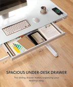 SANODESK Standing Desk with Drawer, Electric Height Adjustable Home Office Desk - Image 3