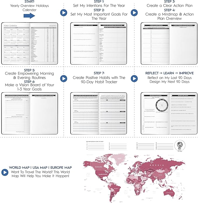 Life & Goal Planner – Undated Daily, Weekly & Monthly Organizer - Image 6