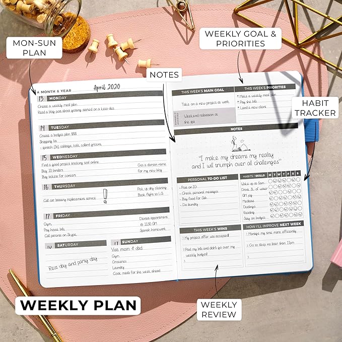 Clever Fox Planner – Undated Weekly & Monthly Planner - Image 3