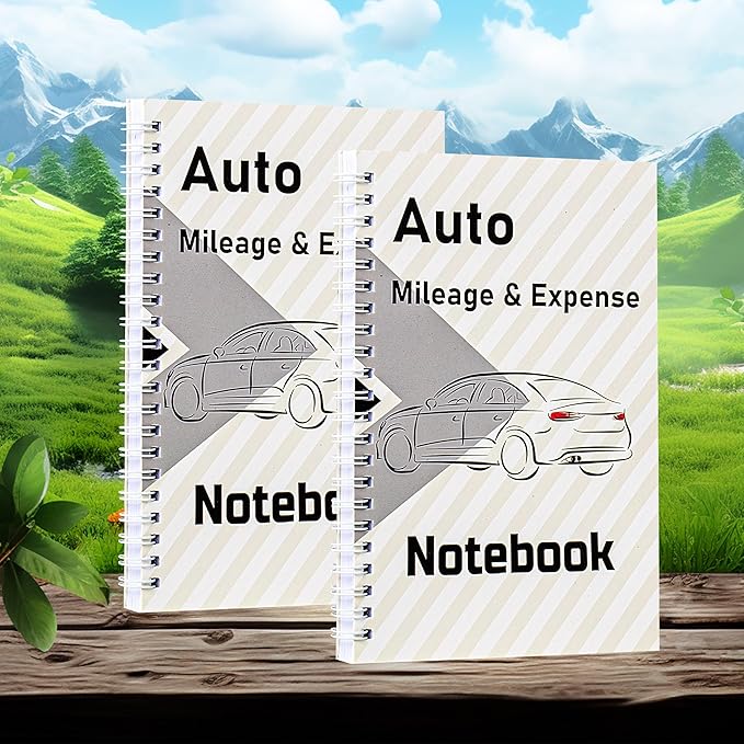 INKNOTE 2 Pcs Auto Mileage Log Book Expense Record Notebook - Image 5