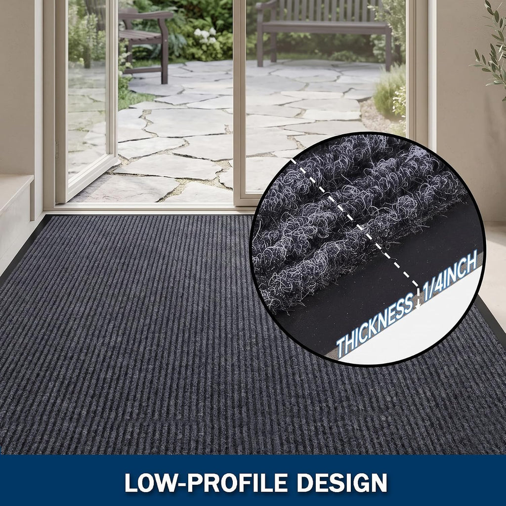 leapyouth indoor outdoor door mat runner, 2' x showing dimensions