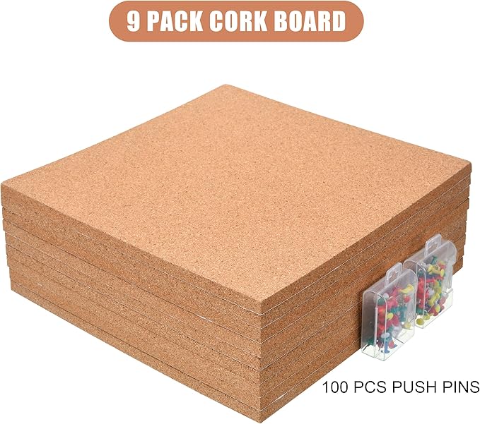 SUNGIFT Cork Board 12"x12" - Image 7