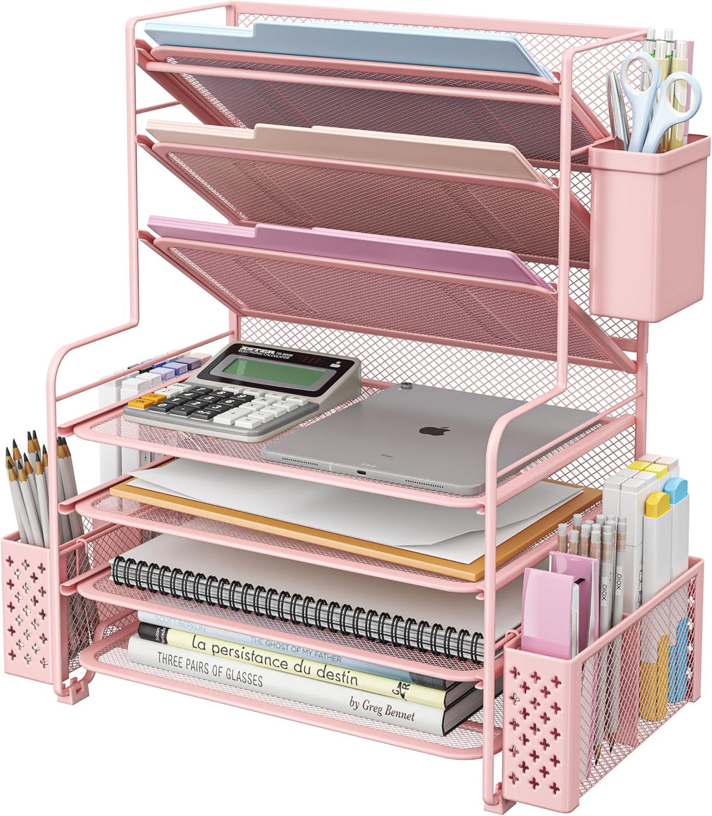 simple trending 7 tier desk file organizer, letter, main product view