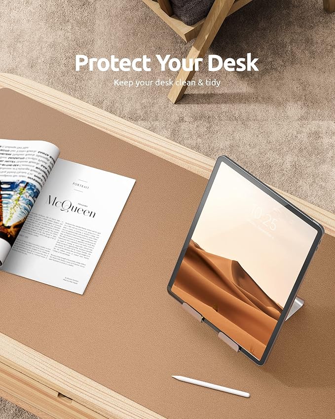 YSAGi Leather Desk Protector, Office Mat, Large Mouse Pad, Non-Slip PU Leather - Image 7