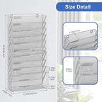 EasyPAG Wall File Holder 10 Tier Mesh Hanging Folder Organizer - Image 3