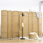 HOMCOM Room Divider, 8 Panel Folding Privacy Screen, 5.6' Tall Freestanding - Image 2