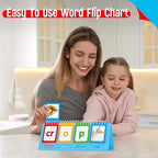 CVCC & CCVC Flip Charts, 40 Words Builder Phonic Games Freestanding Flip Chart - Image 5
